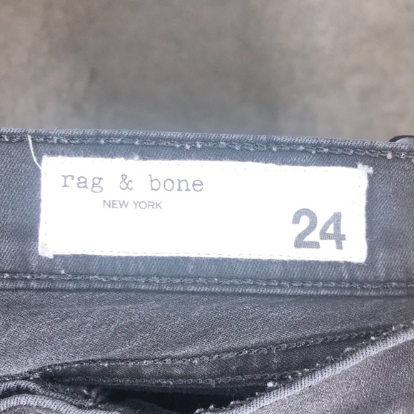 rag & bone Jeans sz 24 Ankle Skinny Black - Picture 10 of 13
